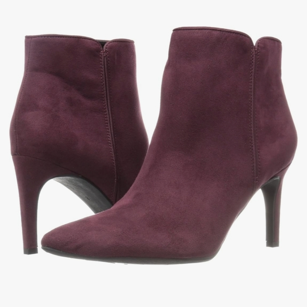 EUC Stylish Bootie Wine Colored